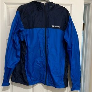 Columbia Blue and Black Jacket waterproof mens lg